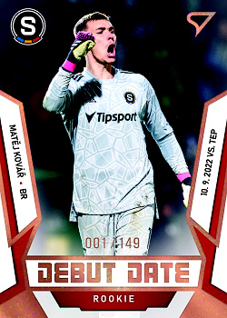 Matej Kovar Sparta Praha SportZoo FORTUNA:LIGA 2022/23 2. serie Debut Date Rookie /149 #DR-05